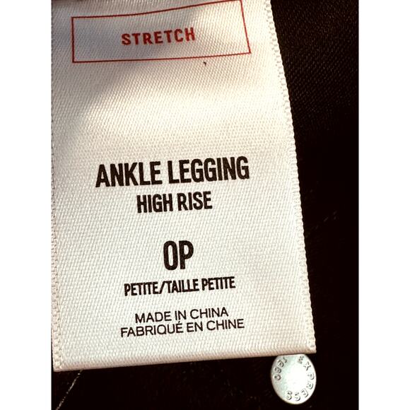 Express Black Faux Leather Stretch Ankle Leggings Hi Rise Pants Jeans Size 0P - Picture 4 of 5